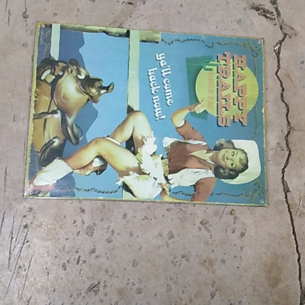 Used condition cowgirl sign